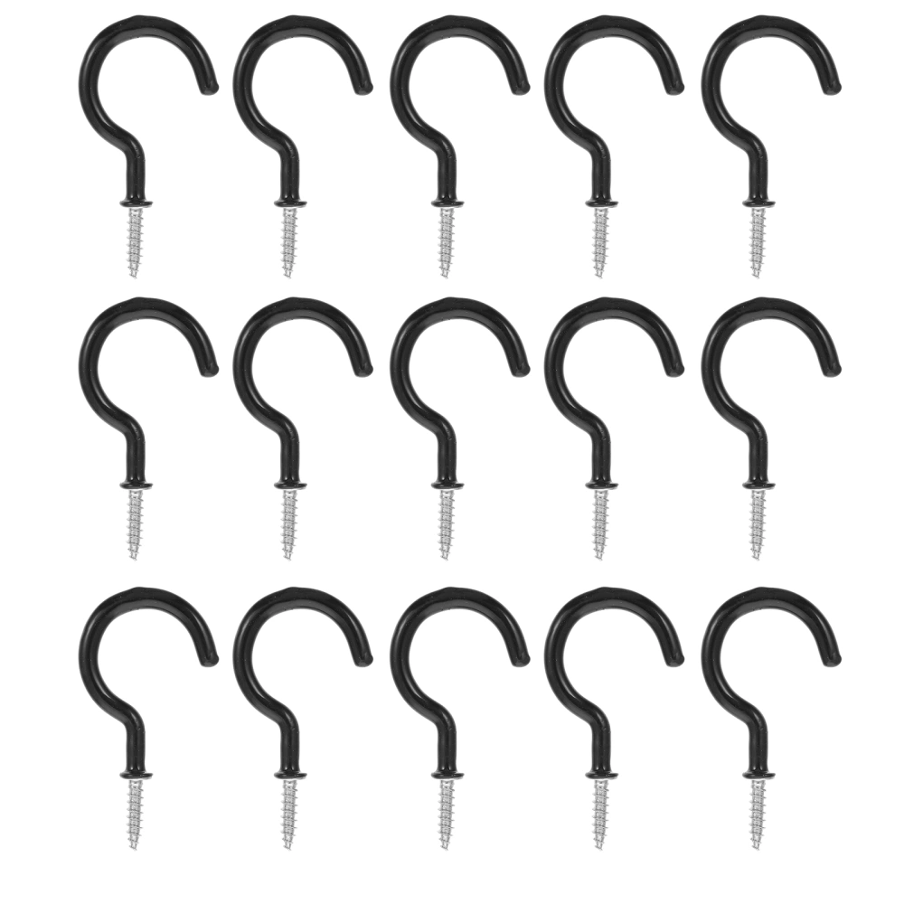 24pcs Home Hanging Hook Question Mark Shape Hook Cup Hanger Storage Hook