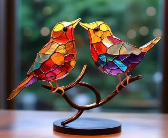 Bird Sculpture Desktop Ornament Modern Bird Figurine Tabletop Bird Statue