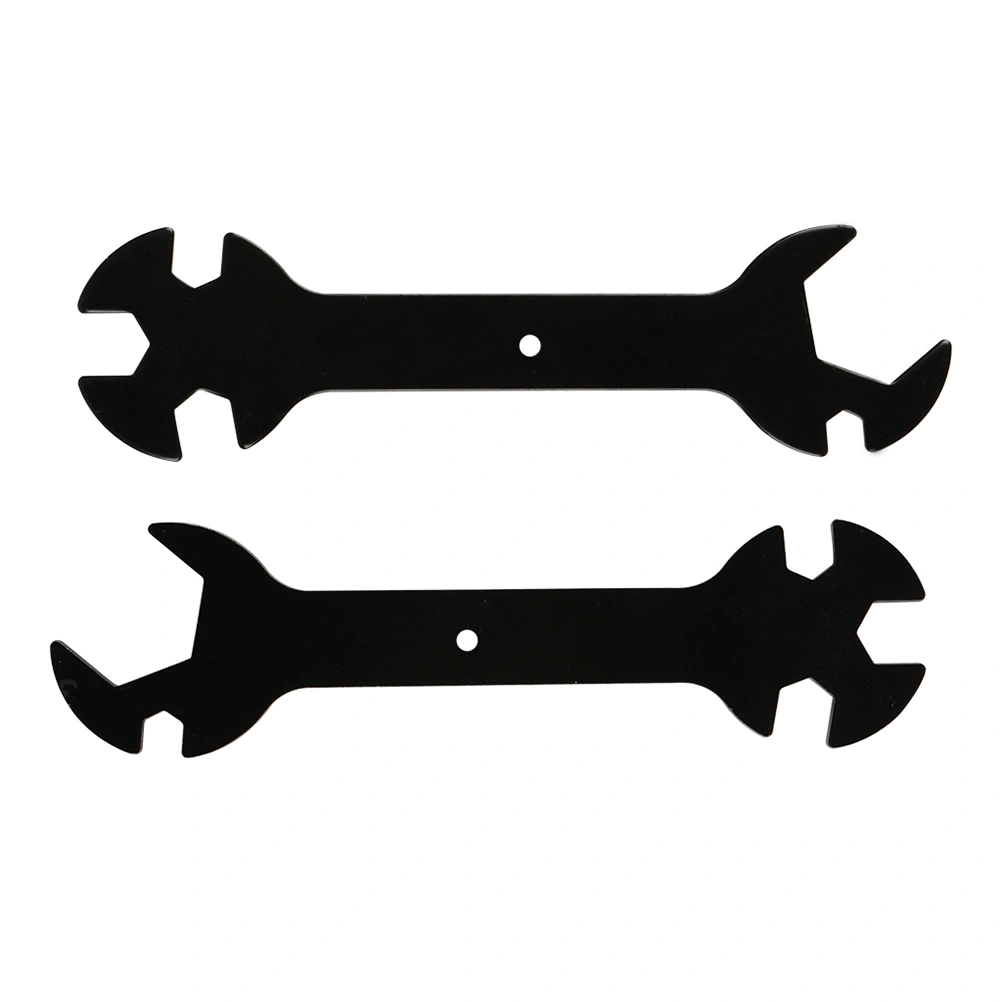 2pcs 5 In 1 Multifunction Wrench Adjustable Metal Flat Spanner for MK8 MK10 Nozzle 3D Printer Parts Tools Accessories (Black)