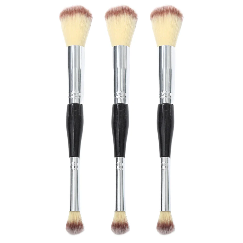 3pcs Double Ended Complexion Brush Blending Blush Brush Women Makeup Supply