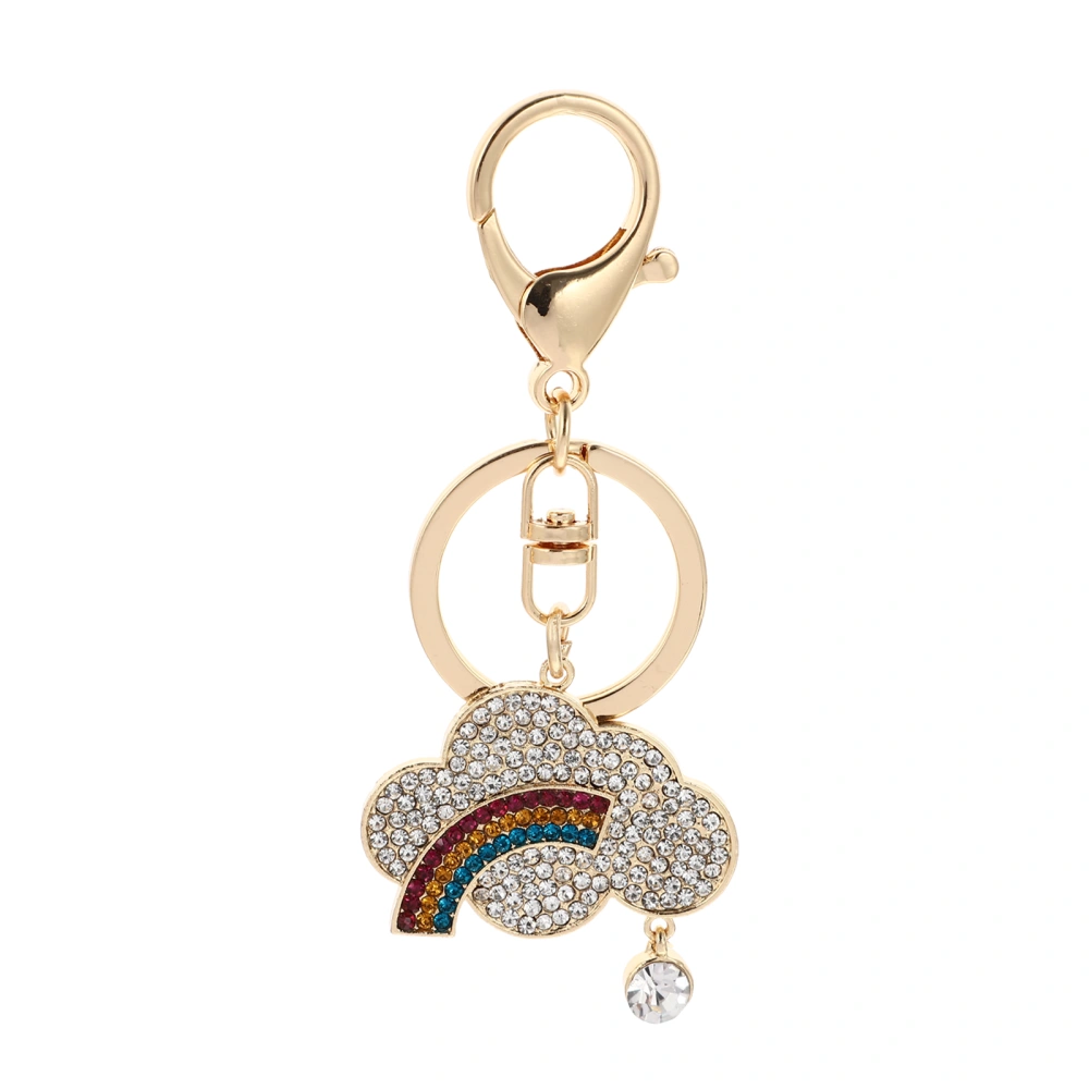 1Pc Adorable Rainbow Cloud Hanging Decoration Creative Zinc Alloy Key Ring