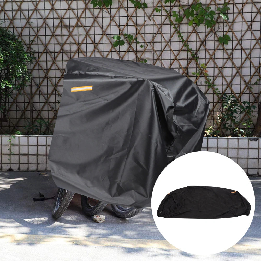 Universal Outdoor Motorcycle Motorbike ATV Scooter Dustproof Waterproof Sun Block Protective Cover Rain Cover Protector - Size L (Black)