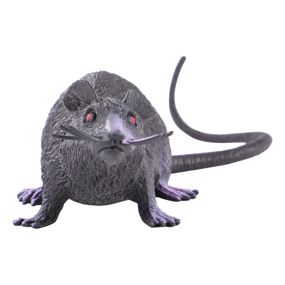 6 Pcs Horrible Fake Mouse Lifelike Rats Toy Mice Tricky Toy for Parties Pranks (Black)