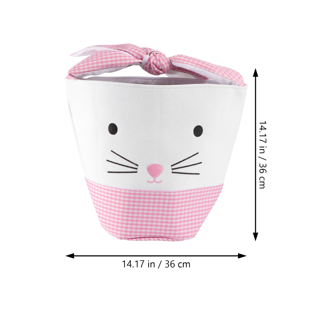 1pc Easter Candy Basket Lovely Rabbit Pattern Candy Basket Wrapping Container