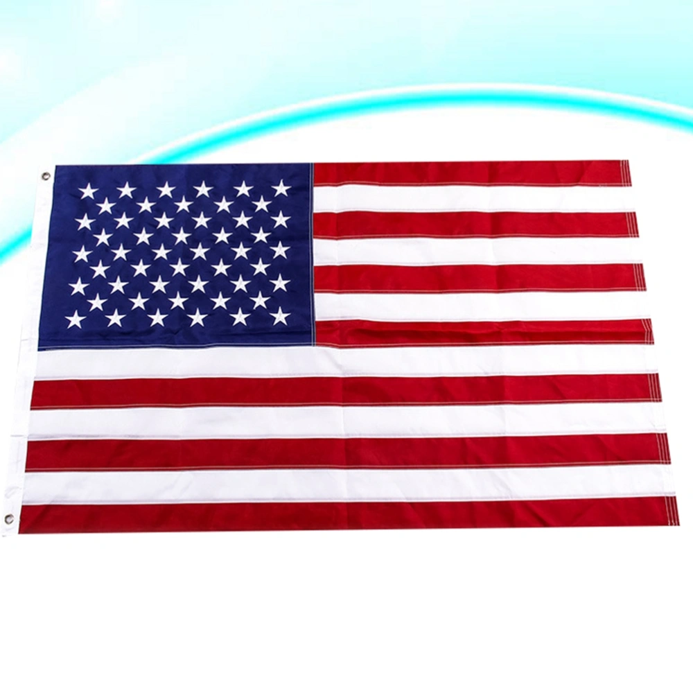 American Flag Embroidery Stars Spangled Banner American Applique Flag Oxford Cloth for Outdoor Use 150 x 90CM