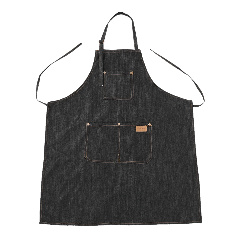 Cowboy Aprons Hair Apron Cosmetic Suit Denim Smock for Garden Shop Salon Barber