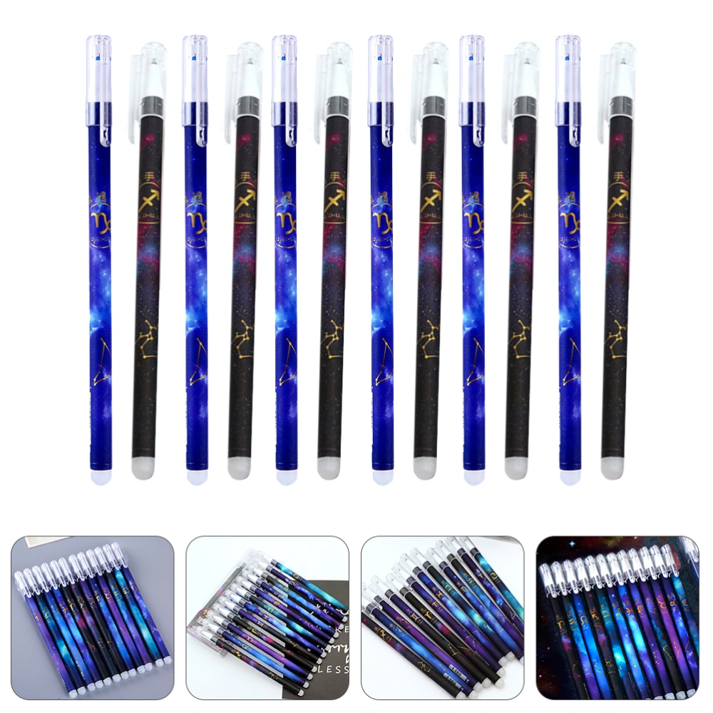 24pcs Heat Erasable Constellations Pens Plastic Gel Pens Chic Writing Pens