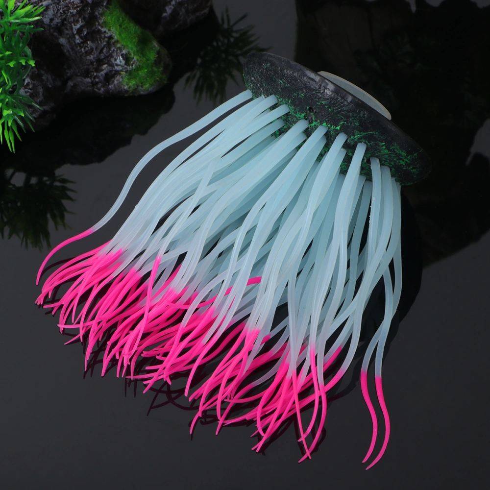 Reusable PVC Artificial Coral Tree Fish Tank Underwater Colorful Ornament Aquarium Decoration for Home Office Shop (Pink)