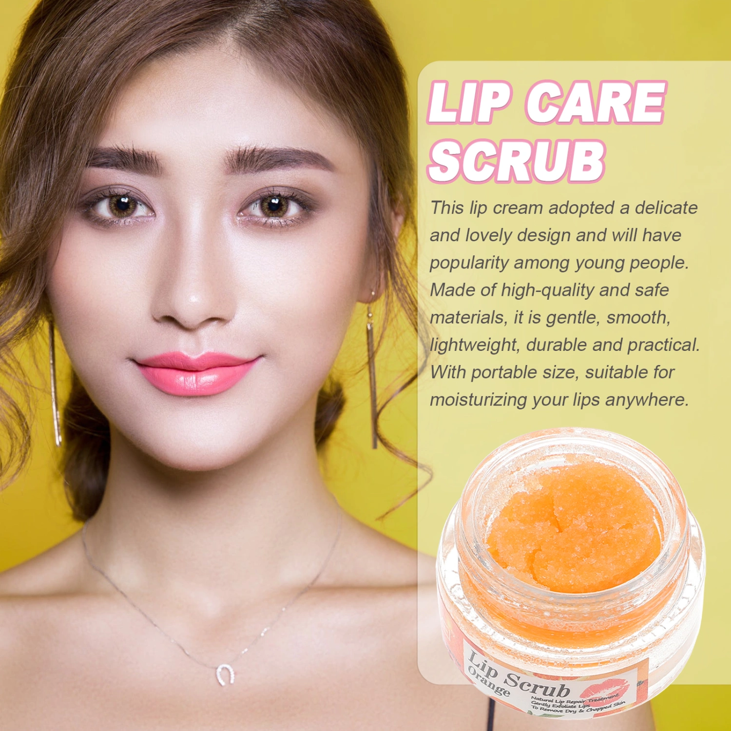 Lip Scrub Cream Fruit Flavor Exfoliator Moisturizer Lip Scrubber Skin Care Tool