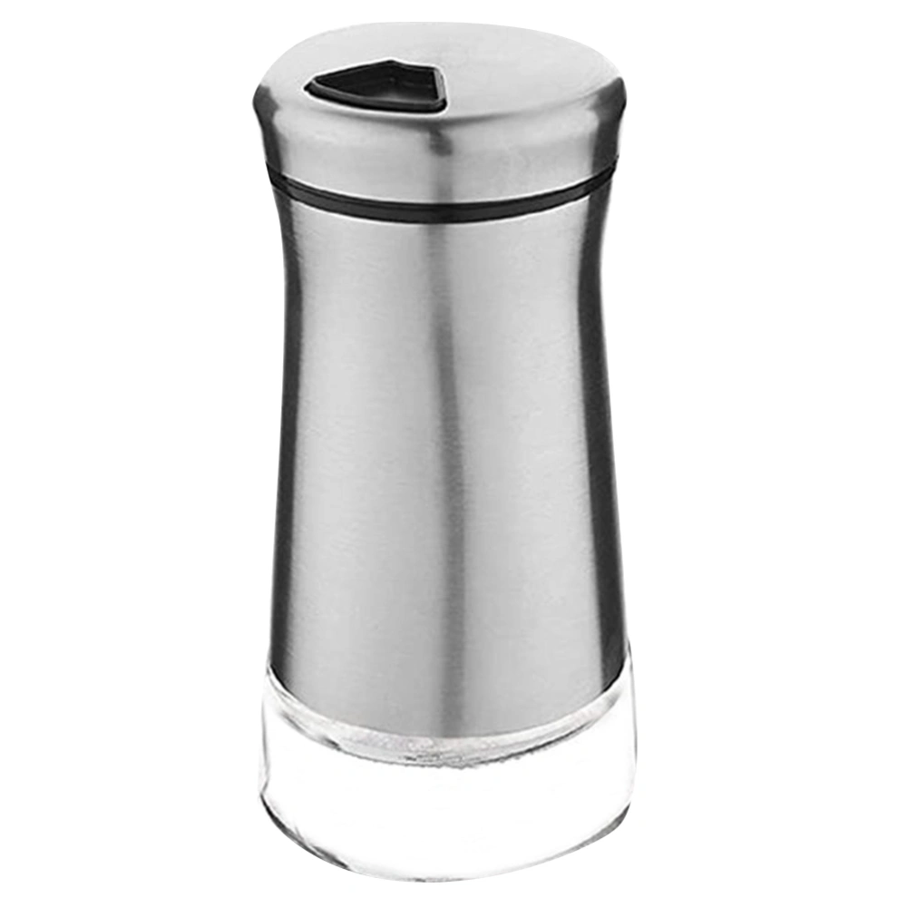 1Pc Stainless Steel Glass Seasoning Bottle Can Jar Pepper Container Kitchen Supply Home Accessory for Home Restaurant Kitchen