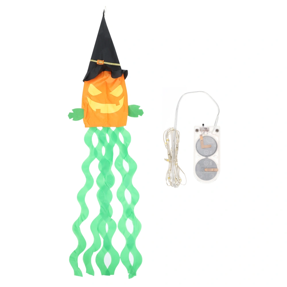 Halloween Windsock Lights Halloween Decor Outdoor Hanging Light Ornament (Pumpkin Style)