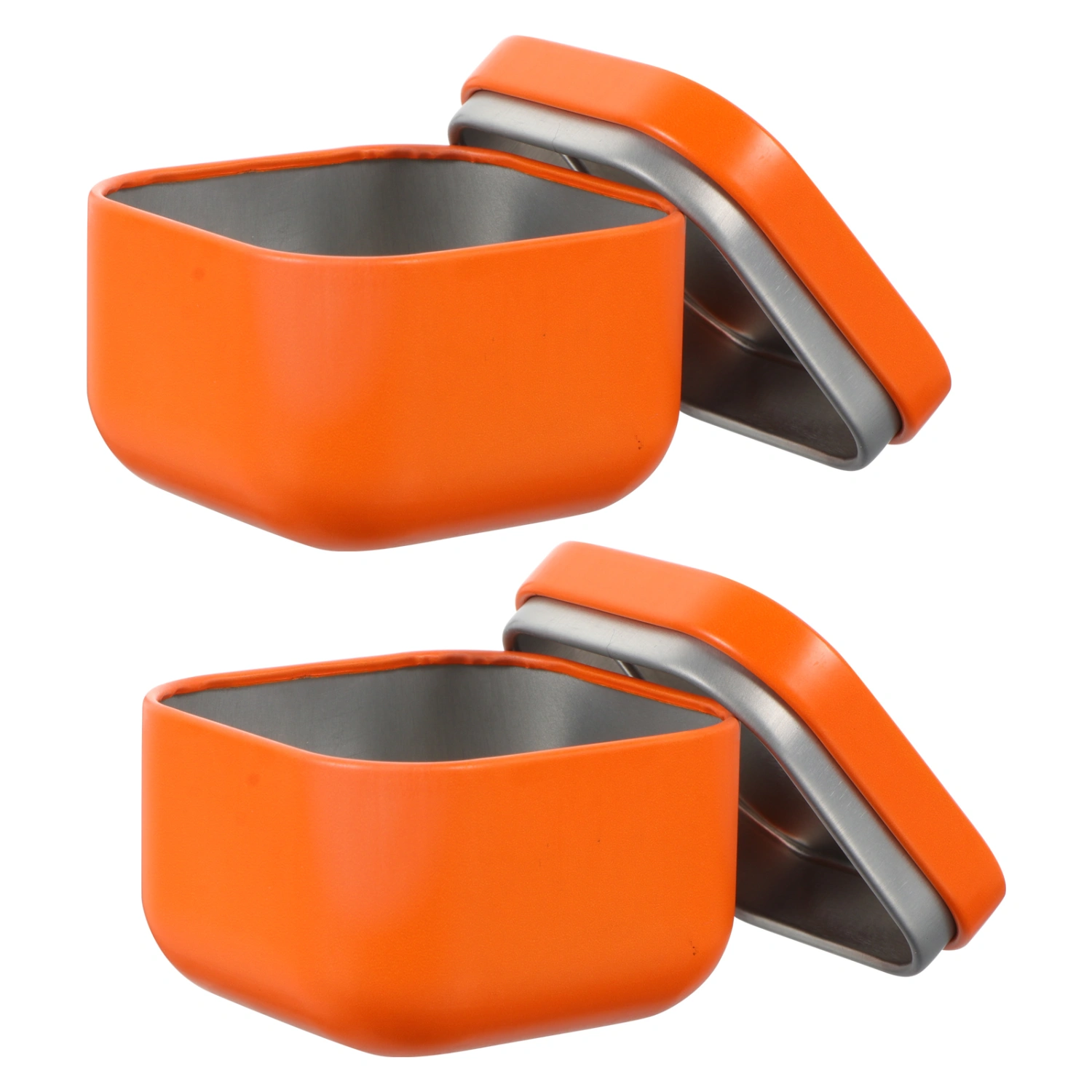 2pcs Tinplate Square Containers Small Candle Can Candle Jar Candle Tins