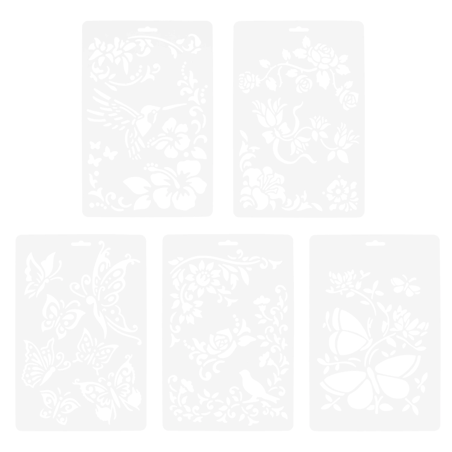10pcs DIY Painting Templates Drawing Stencils Painting Supplies for Kids (White)