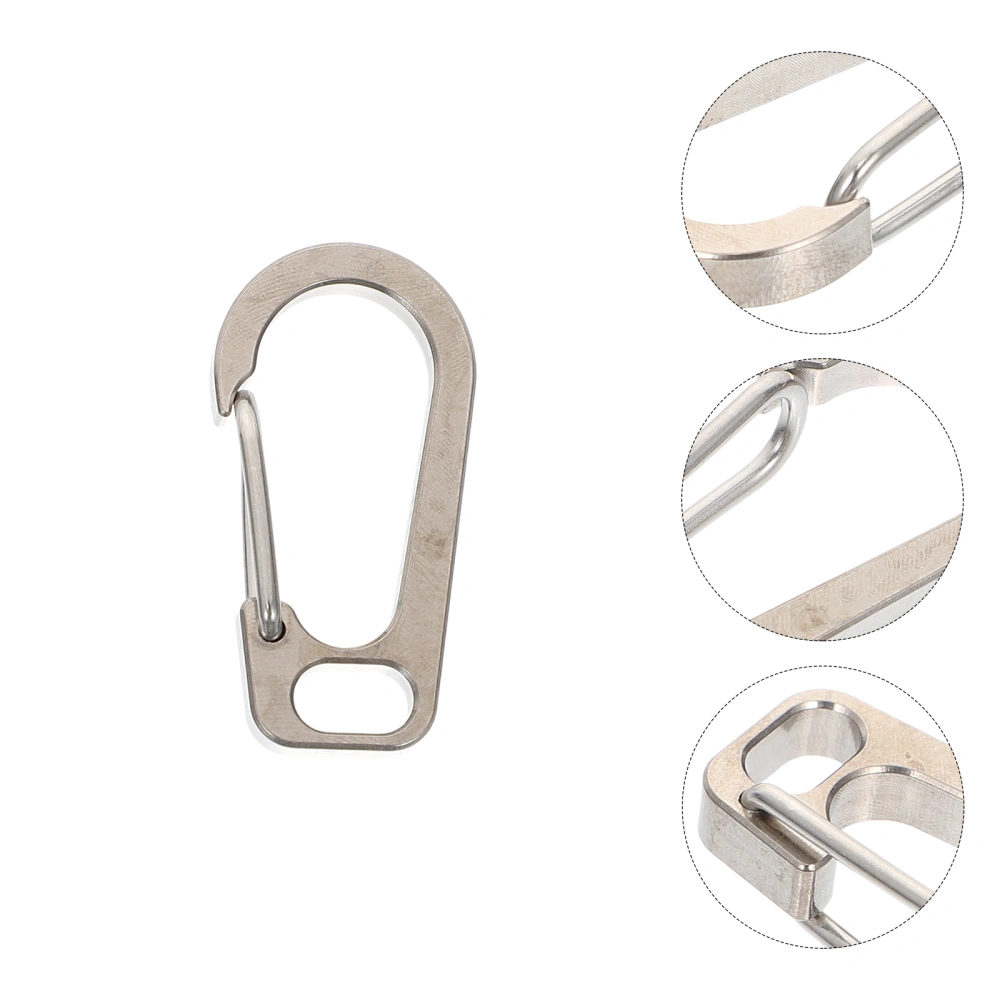 1Pc Titanium Alloy Safety Buckle Hanging Keychain Hook Outdoor Hiking Carabiner