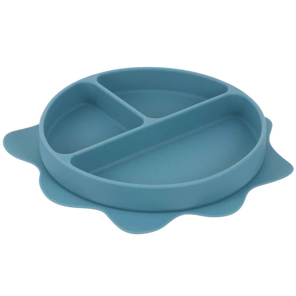 Silicone Baby Plate Divided Plate Non-Slip Bowl Cartoon Sun Shape Food Dish