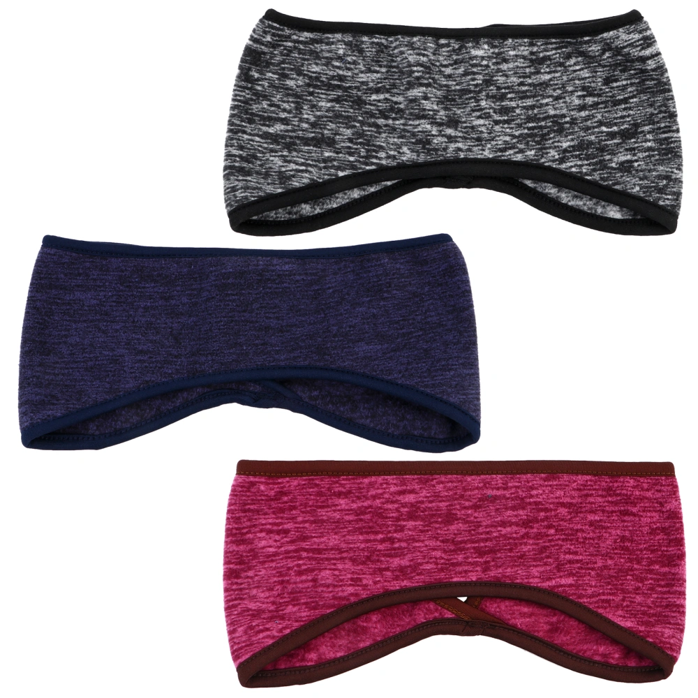 3pcs Cold-Proof Ear Warmer Headband Full Cover Ear Muffs Sports Hairbands