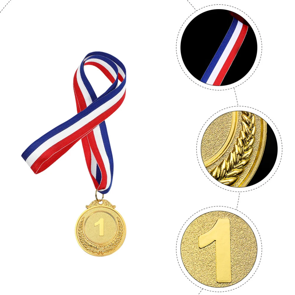 10Pcs Competition Number Medals Awards Golden Medals Sports Meet Winner Medals