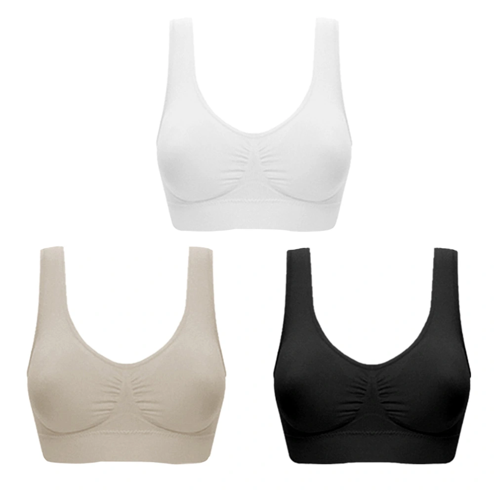 3pcs Women Sports Bras Sports Vest Breathable Sports Underwear Shockproof Fitness Bras