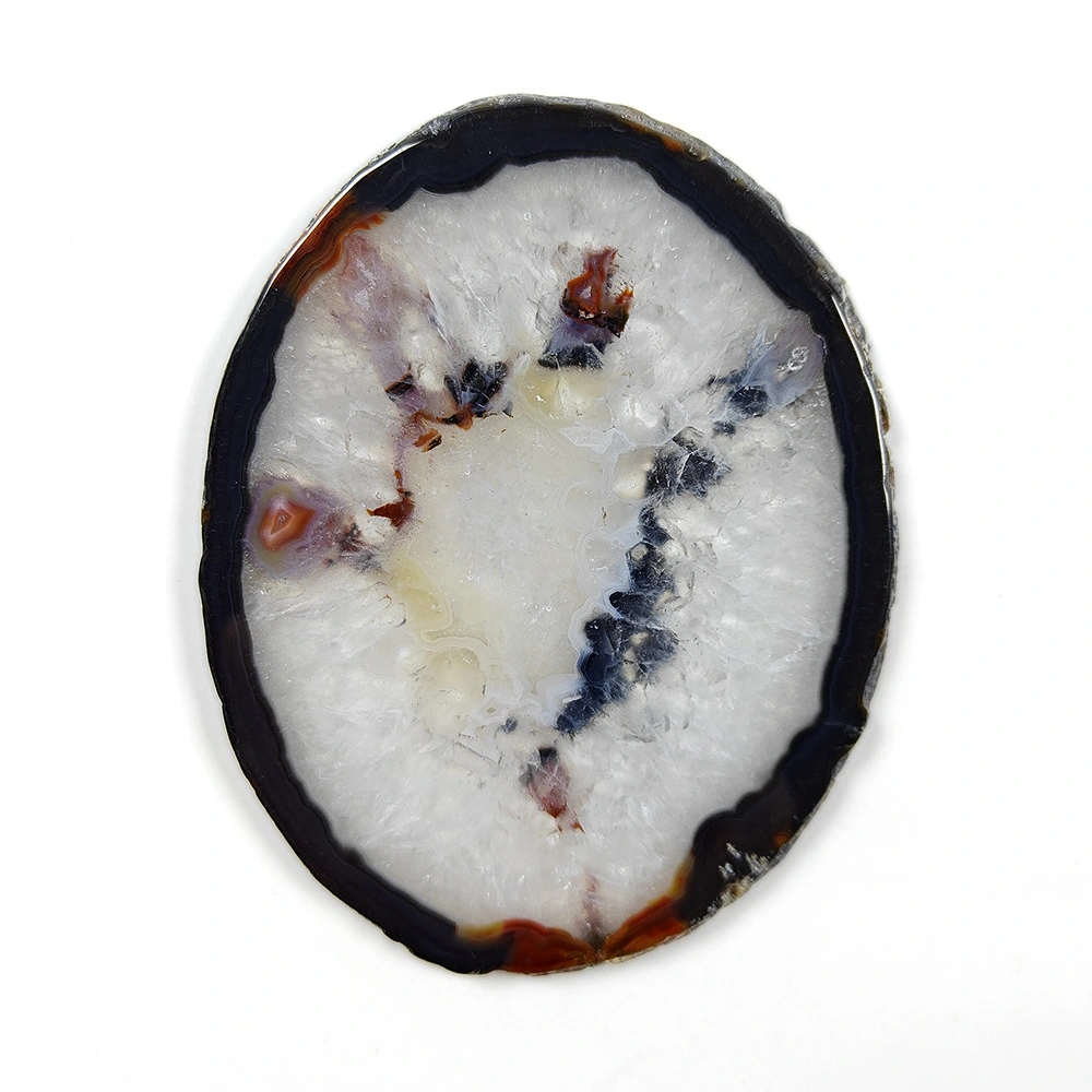 Agate Slice Coaster Natural Polished Cup Coaster Coffee Table Cup Mat for Office