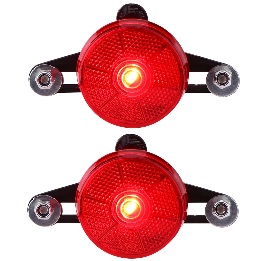 2Pcs Rear Shelf Taillight Multi-function Flashing Warning Light Practical Signal Lamp for Bike Use (Red)