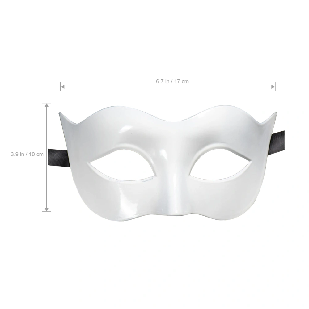 Men Masquerade Costume Ball Half Face Eye Mask Sexy Party Mask (White)