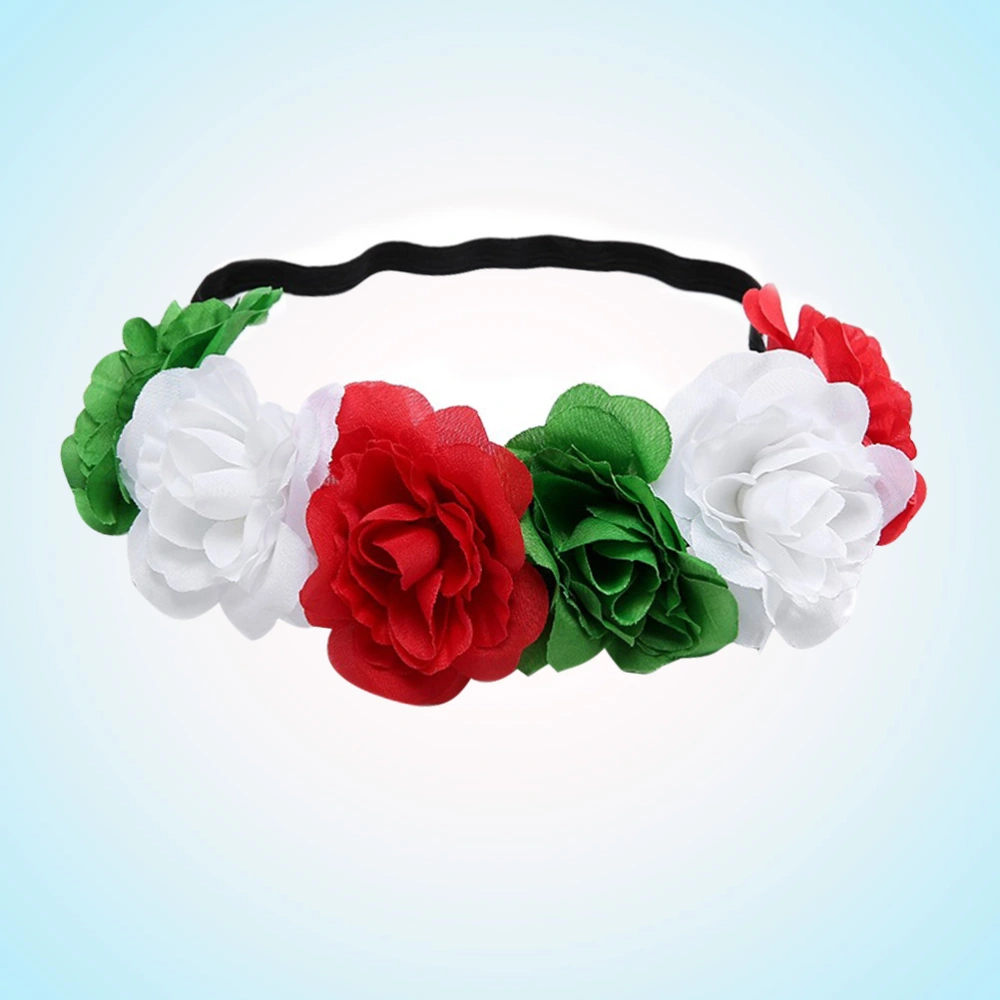 Flower Hair Band Simulation Flower Hair Halloween Flower Head Pretty Hair Wreath