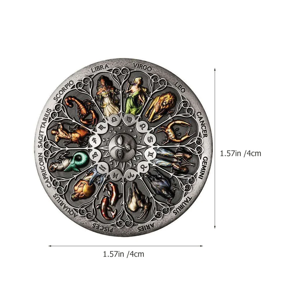 Commemorative Coin Embossment Twelve Constellations Pattern Souvenir Coin