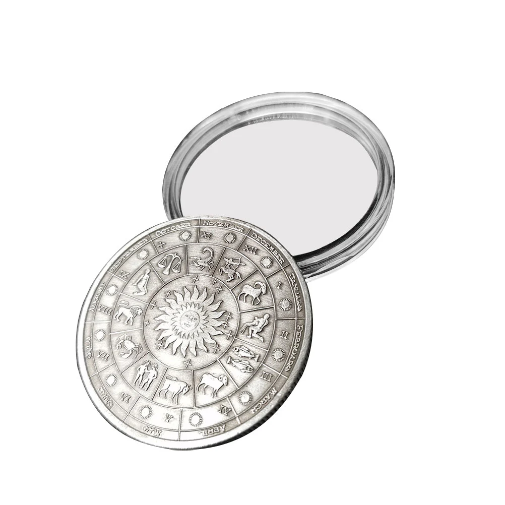 Commemorative Coin Embossment Twelve Constellations Pattern Souvenir Coin