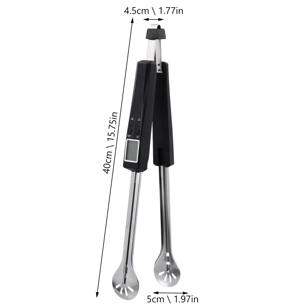 1 Set Barbeque Thermometer Kitchen Food Tong Barbecue Tong with Thermometer