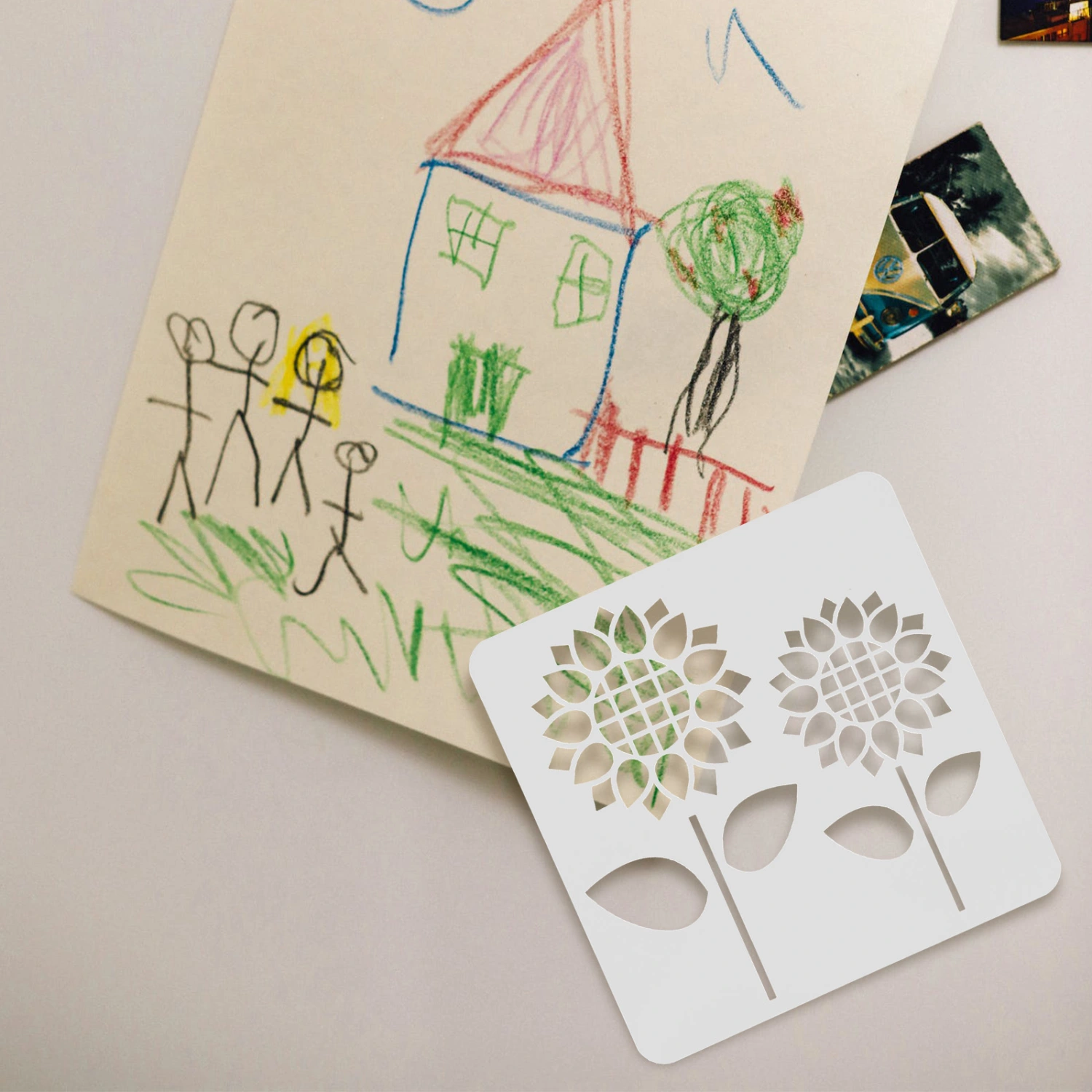 9Pcs Sunflower Painting Stencils Wall Art Drawing Stencils Painting Stencils for Crafting