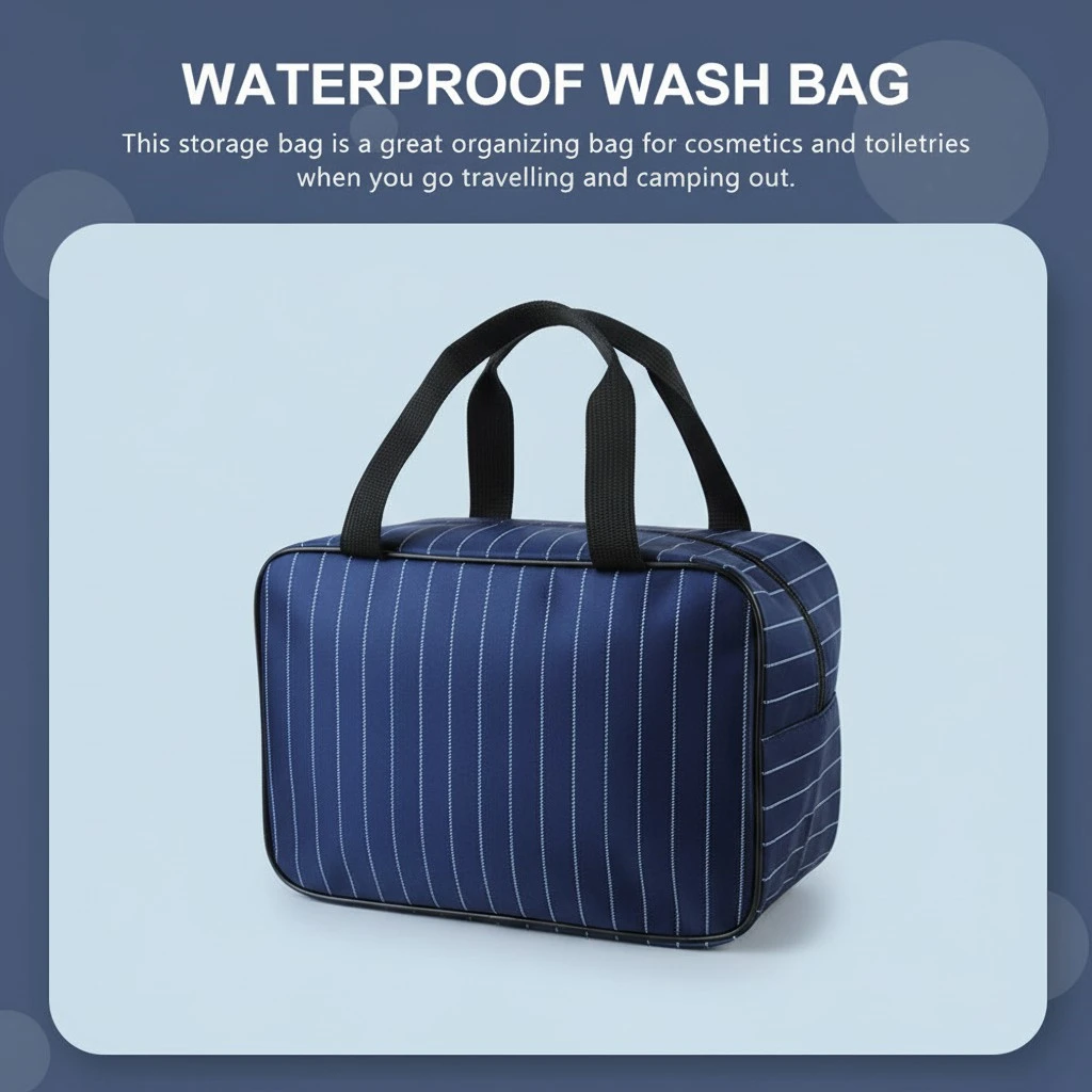 Large Capacity Toiletry Bag Portable Makeup Bag Multi-functional Shower Bag