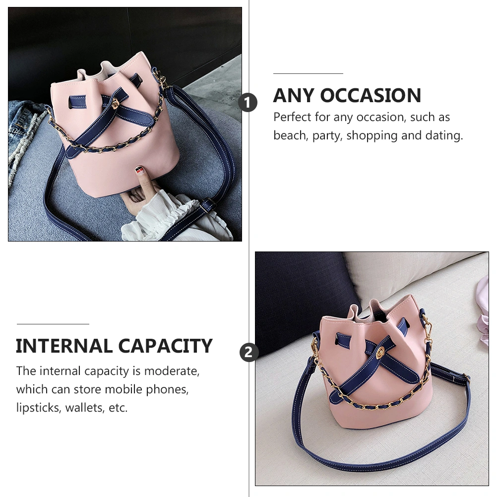 1 Set of Drawstring Bucket Bag Stylish Messenger Bag Storage Bag Shoulder Bag