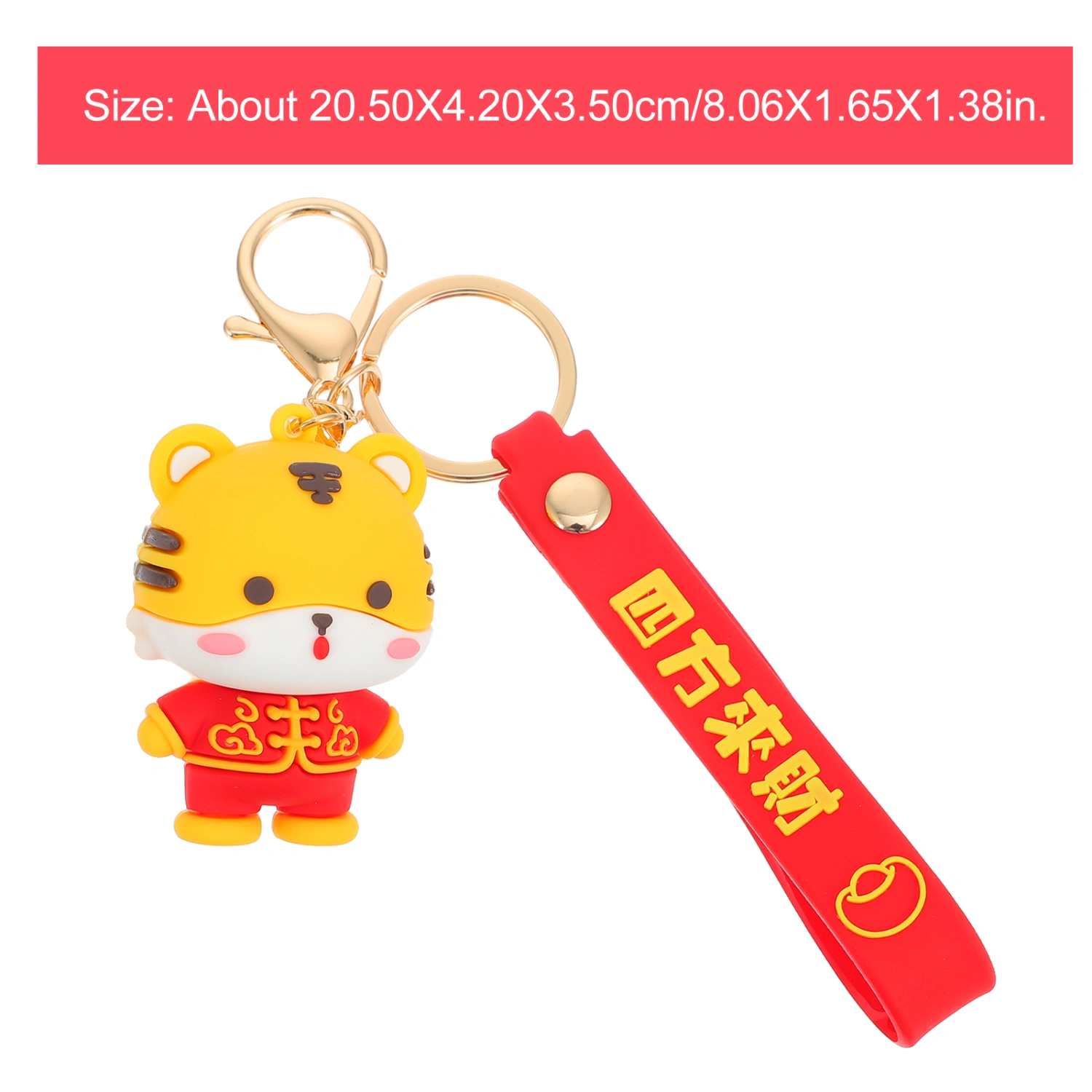 Creative Cartoon Tiger Keychain Tiger Year Cartoon Keyring Women Bag Pendant