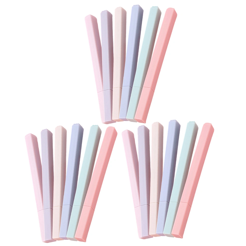 3 Bags Plastic Book Markers Compact Mark Pens DIY Scrapbook Markers School Supply