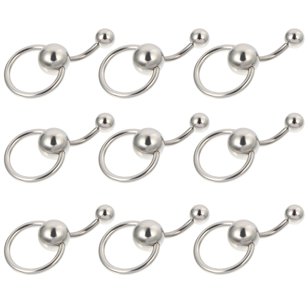 10pcs/ Set Piercing Decor Body Piercing Jewelry Navel Ring Belly Button Ring