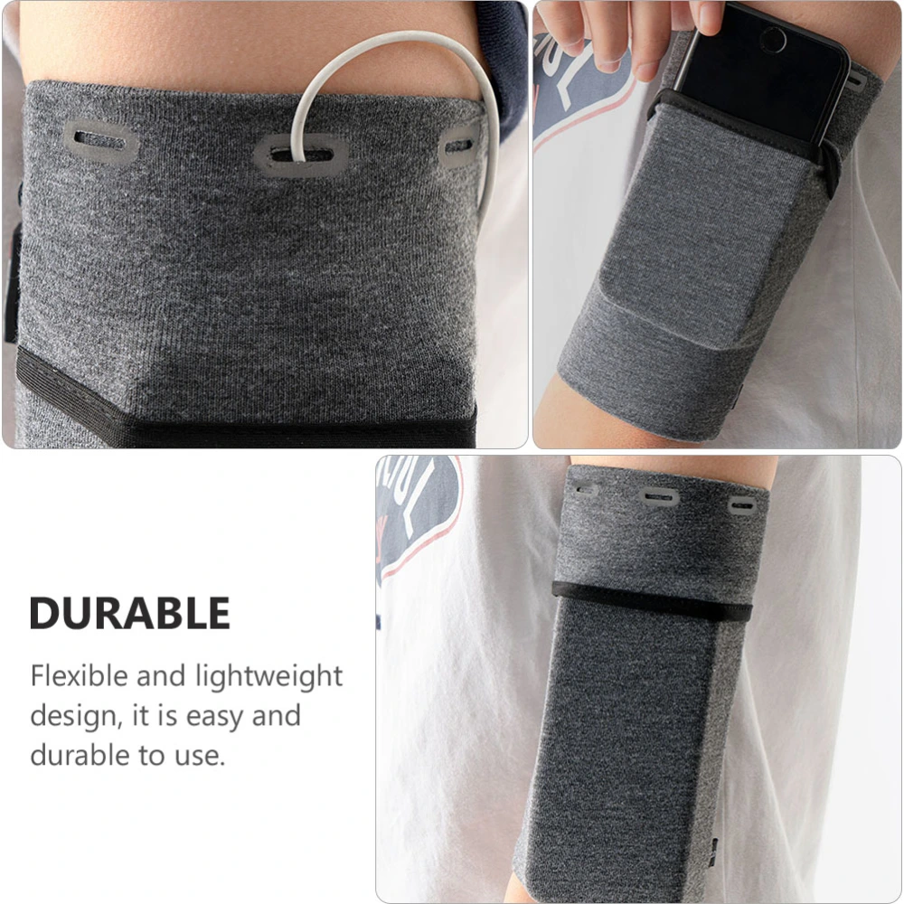 1pc Large Mobile Phone Wrist Bag Elastic Arm Bag Outdoor Fitness Equipment