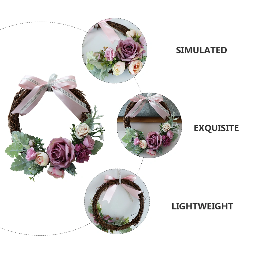 Simulation Floral Wreath European Style Wreath Decoration Door Hanging Garland