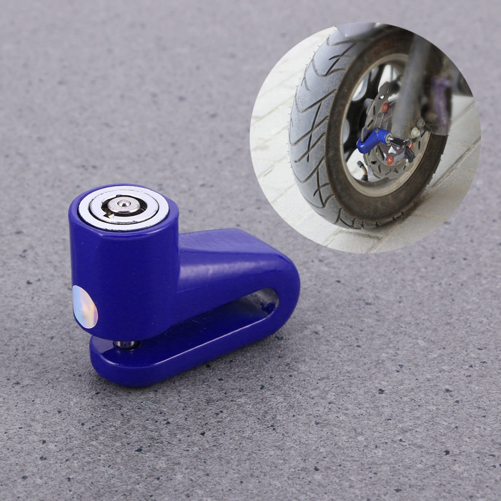 Motorcycle Lock Security Anti Theft Bike Motorbike Motorcycle Disc Brake Lock Theft Protection For Scooter Motorbike (Blue)