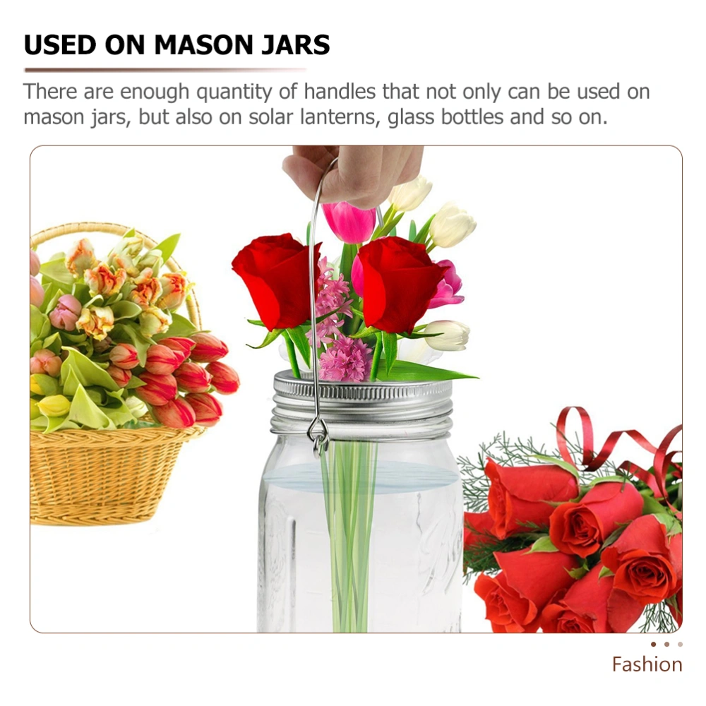 6Pcs Mason Jars Hangers Stainless Steel Wire Handles Universal Mason Jars Hanging Handles