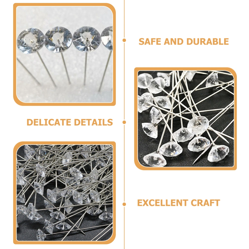 1 Box Locating Pin Diamond Shaped Decor Delicate DIY Pin Straight Pin for Craft Decor