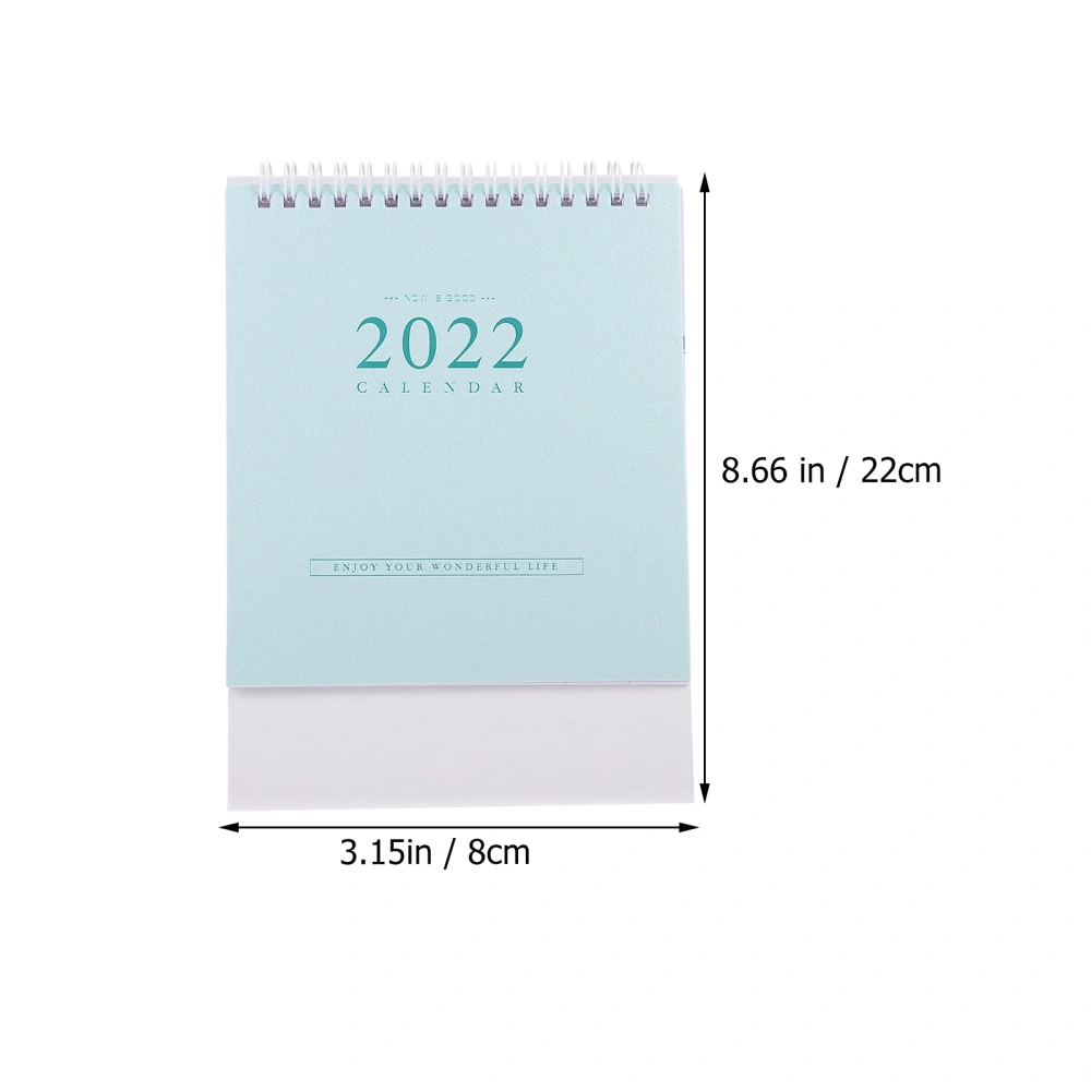 1pc Durable Mini Desktop 2022 Calendar Simple Desktop Book Note-coil Calendar