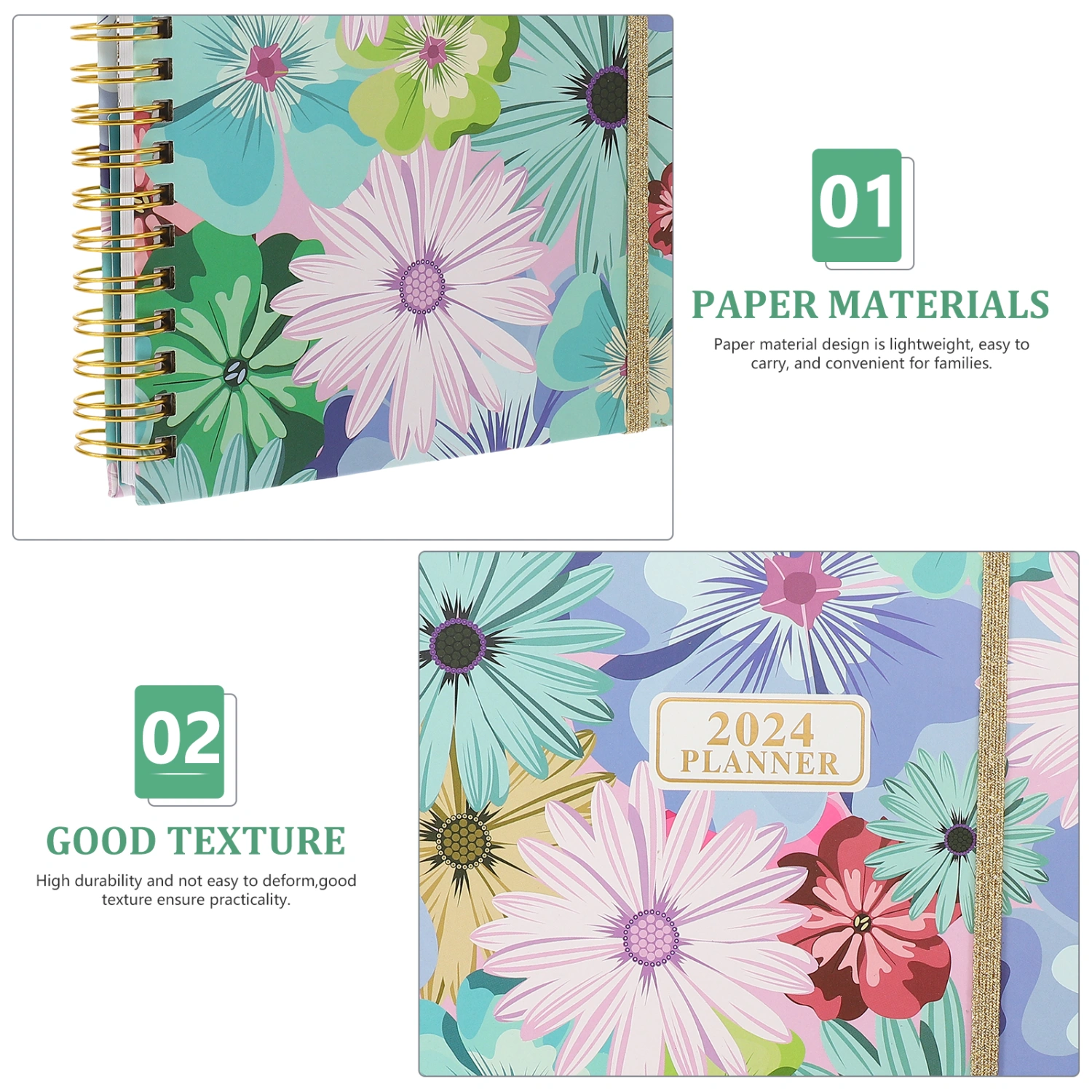 Planner Notebook Schedule Notepad Spiral Binding Notepad Academic Planner Writing Notepad