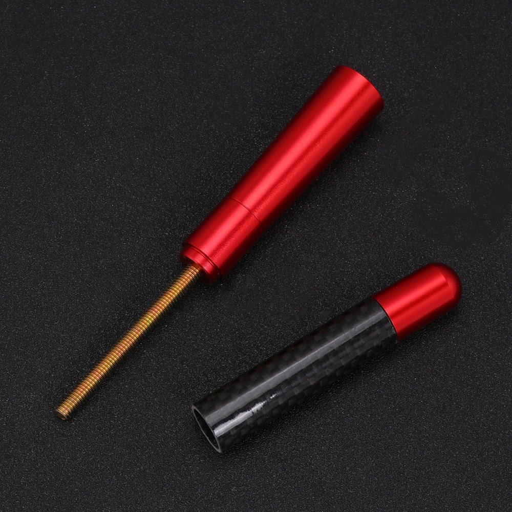 12cm Aluminum Alloy Car Modified Parts Sturdy Car Decoration Universal Roof Antenna Modified Antenna Off-Road Vehicle Antenna (Red)