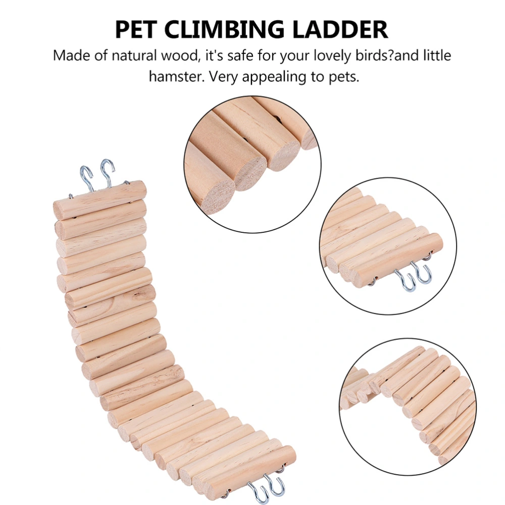 1Pc Hamster Ladder Bridge Wooden Hamster Chew Toy Small Animal Climbing Ladder