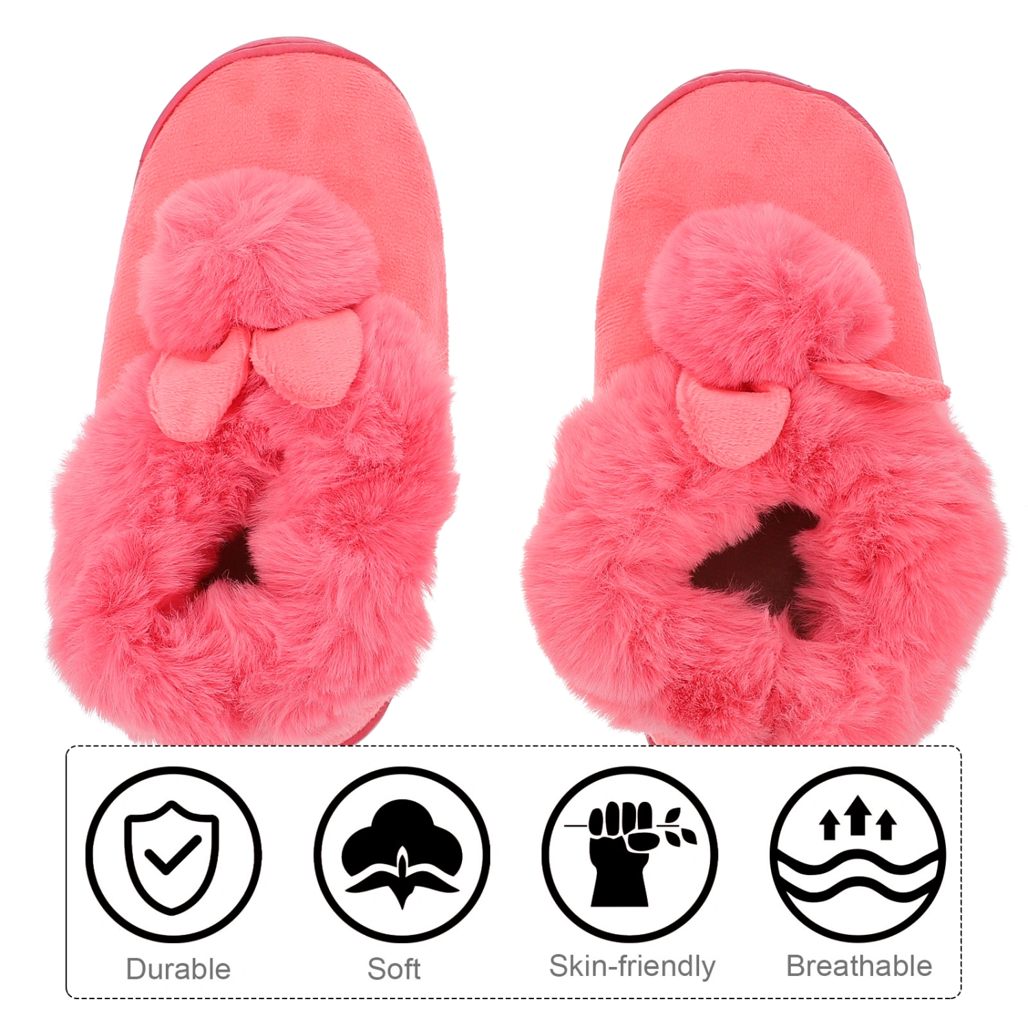 1 Pair Thickened Winter Slippers Winter Home Shoes Indoor Shoes for Women