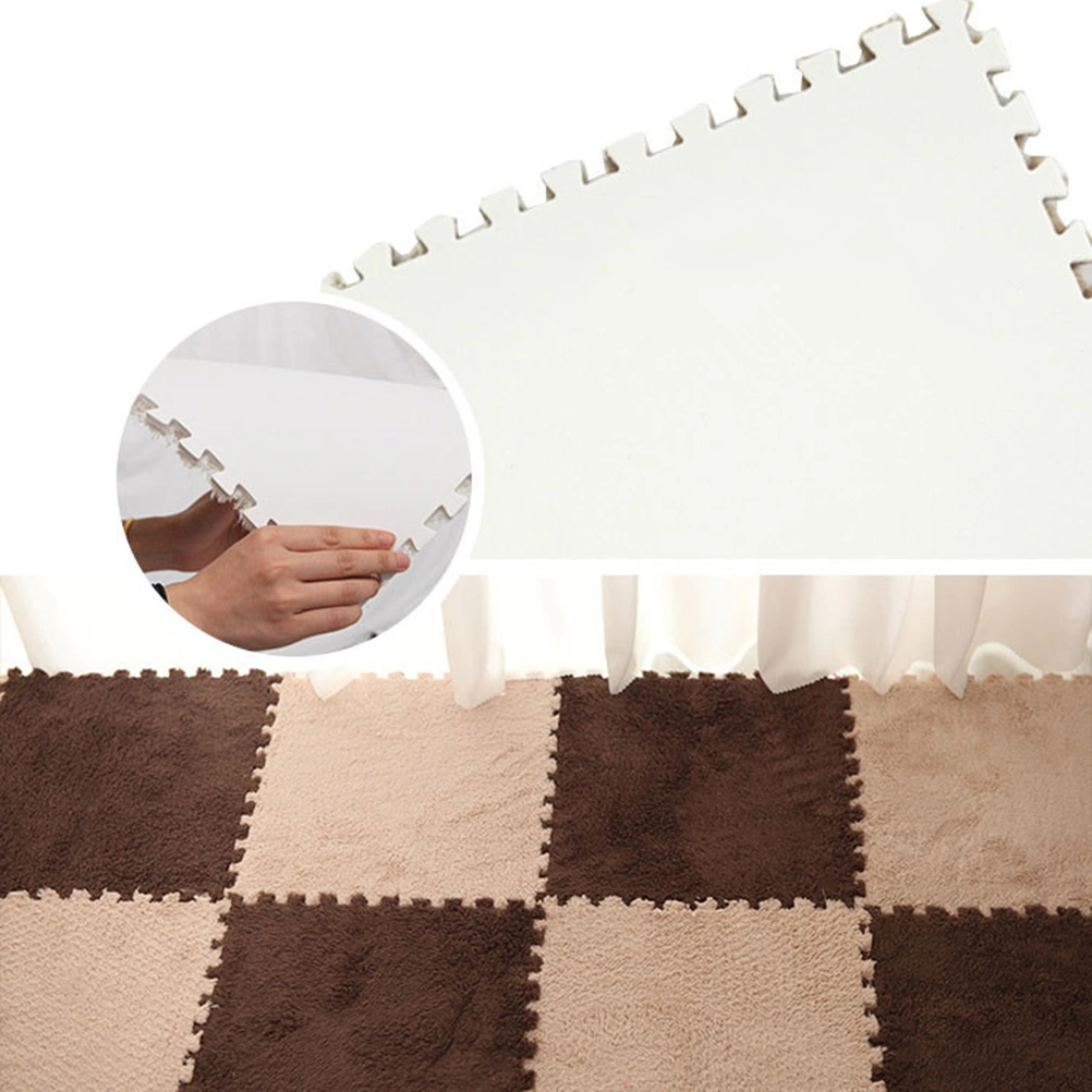 EVA Interlocking Kids Play Mats Puzzle Playmat Children Toddler Infant Crawling Exercise Area Carpet (Light Tan)