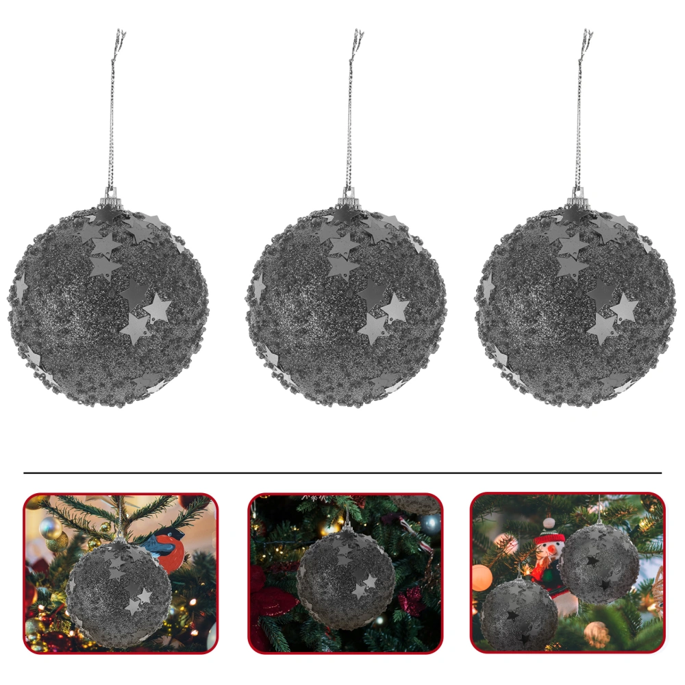 3Pcs Creative Party Hanging Balls Xmas Festival Balls Pendant Home Scene Adorn