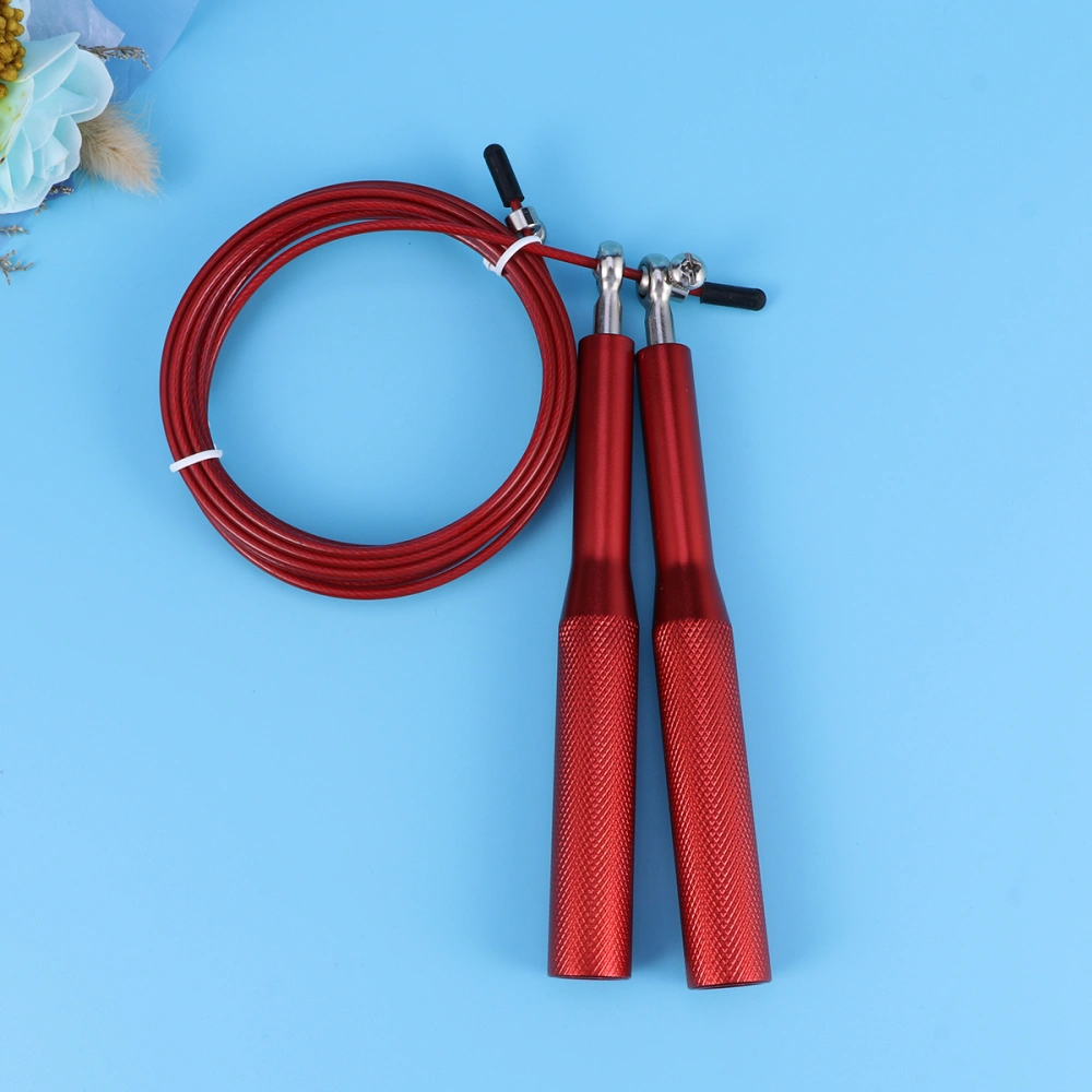 Aluminum Alloy Handle Weighted Skipping Rope Adjustable Weight Bearing Jump Rope Fitness Equipment for MMA Workout Training (Rosy)