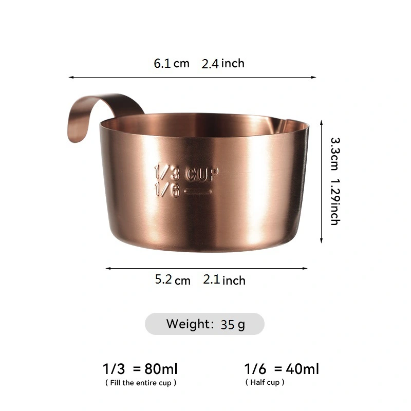 Espresso Extract Cup Espresso Measuring Cup Stainless Steel Pouring Pitcher Steak Sauce Cup