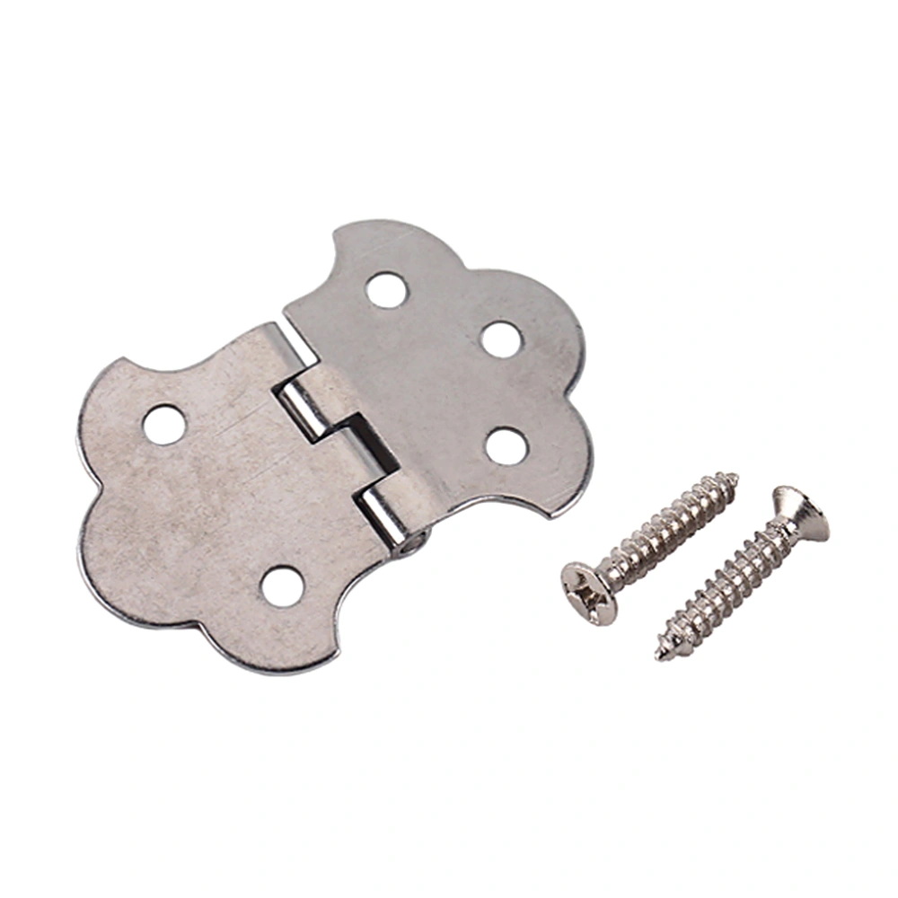 1 Set Cigar Box Guitar 3 String Metal Hinge Tailpiece with Screws for Cigar Box Guitar (Silver)